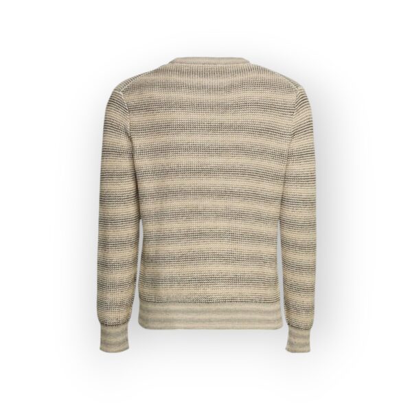 JACK & JONES Men's Beige Striped Knit Sweater - Classic and Comfortable Style - Image 2