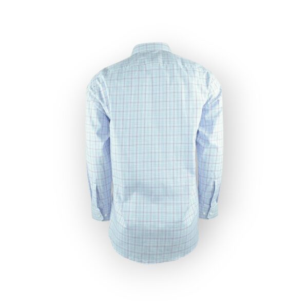TURTLE Men's Light Blue Plaid Long Sleeve Button-Down Shirt - Image 2
