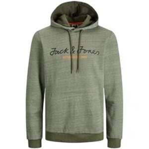 Men's Olive Green Jack & Jones Hoodie - Casual and Comfortable