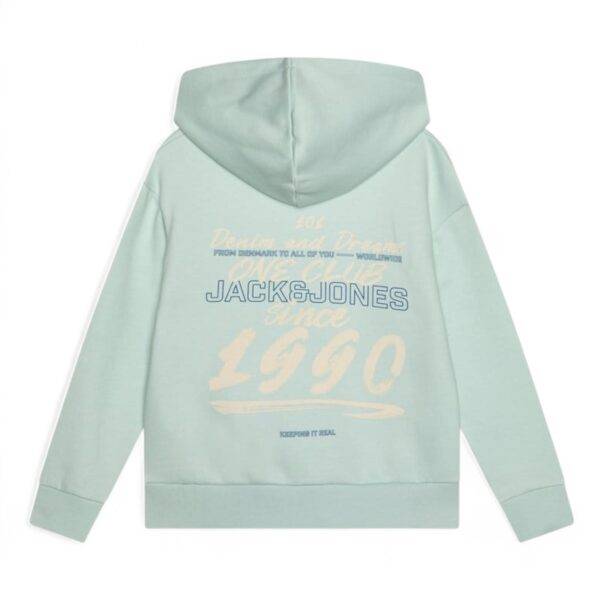 Men's Mint Green Jack & Jones Hoodie with Back Graphic - Trendy and Comfortable - Image 2