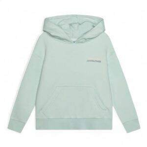 Men's Mint Green Jack & Jones Hoodie with Back Graphic - Trendy and Comfortable