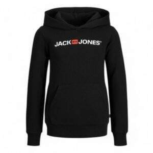 Men's Black Jack & Jones Hoodie with Classic Logo - Sleek and Comfortable
