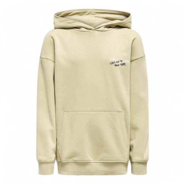 Kids' Beige Hoodie - "Let's Go to New York" Print