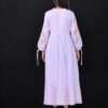 Women's Lavender Embroidered Maxi Dress with Flared Hem - Image 2