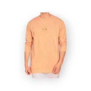 ARMANI EXCHANGE Men's Peach Long Sleeve T-Shirt - Comfortable and Trendy Casual Wear