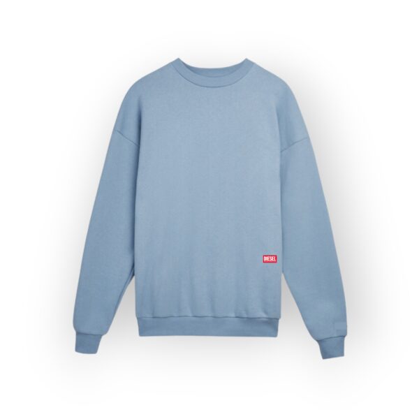Diesel Men's Blue Crewneck Sweatshirt - Minimalist and Comfortable Style