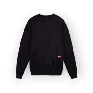 Diesel Men's Black Crewneck Sweatshirt - Minimalist and Stylish Comfort