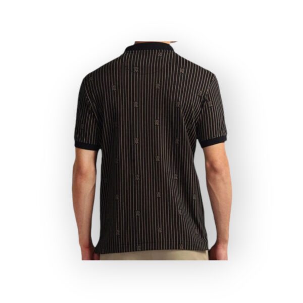 Men's Black Striped Polo Shirt - Elegant and Comfortable Casual Wear - Image 2