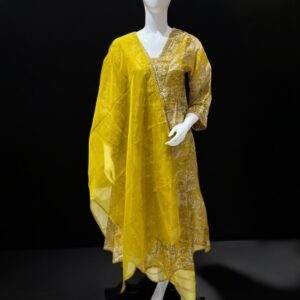 Radiant Yellow Floral Embroidered Kurta Set with Dupatta