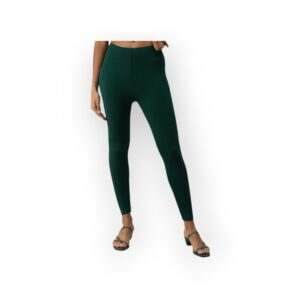 Women's Bottle Green Prisma Ankle Leggings