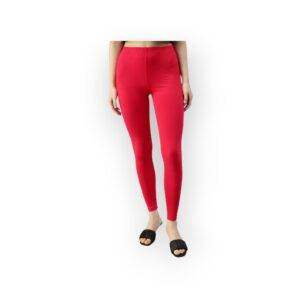 Women's Crimson Red Prisma Ankle Leggings