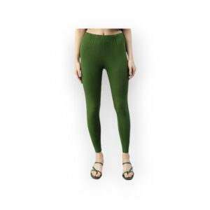 Women's Forest Green Prisma Ankle Leggings
