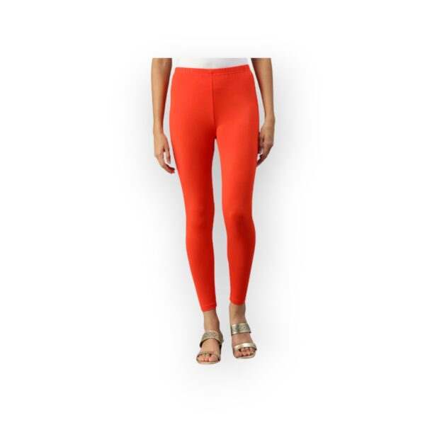 Papaya Orange Ankle Leggings for Women