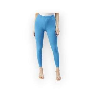Peacock Blue Ankle-Length Leggings