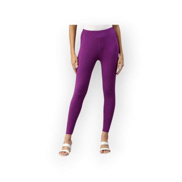 Violet Ankle-Length Leggings for Women