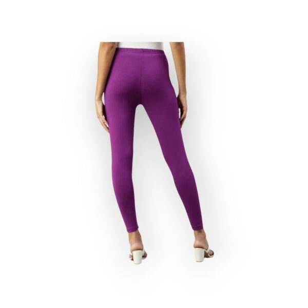 Violet Ankle-Length Leggings for Women - Image 2