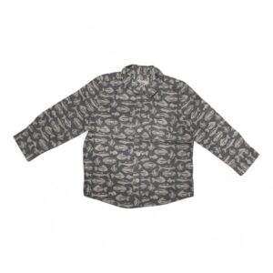 Boys' Grey Shirt with Fish Print - Unique and Trendy
