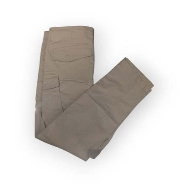 Men's Slim-Fit Beige Cargo Pants - Image 2