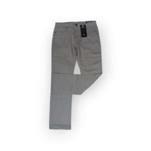 Men's Light Grey Slim-Fit Casual Trousers
