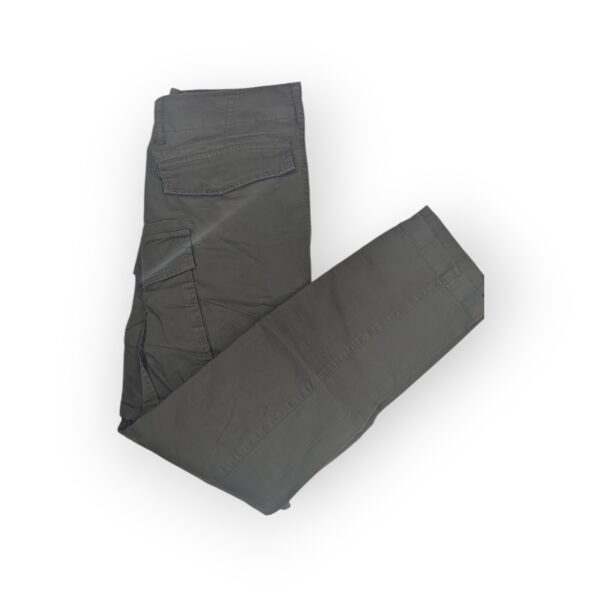 Men's Dark Olive Cargo Trousers - Image 2