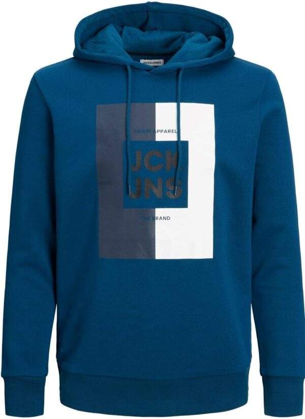Boys' Teal Blue Hoodie with JCK JNS Graphic - Trendy and Comfortable