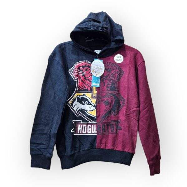 Harry Potter Kids' Hogwarts Hoodie & Jogger Set - Gryffindor & Hufflepuff Theme - Image 3