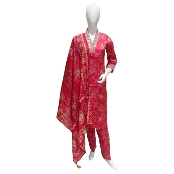 Elegant Pink Printed Salwar Suit with Ornate Dupatta - Festive Ethnic Wear