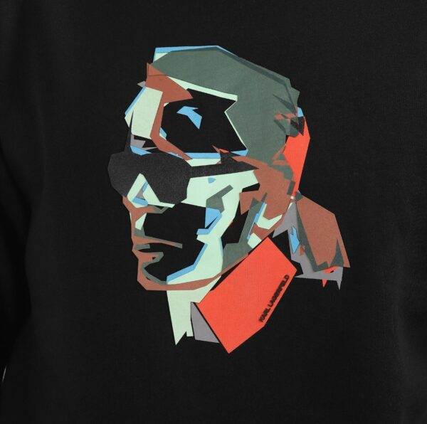 KARL LAGERFELD   SWEATSHIRT  MAN BLACK FACE PRINTED - Image 4