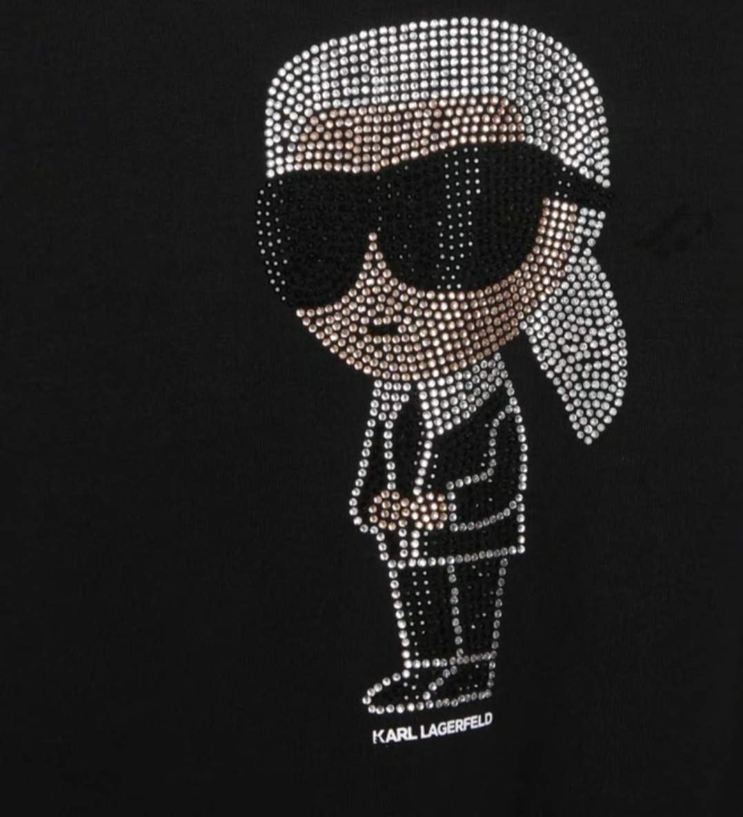 KARL LAGERFELD SWEATSHIRT MAN BLACK FACE PRINTED - Image 2