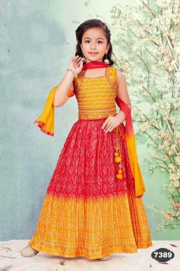 GIRLS ETHNIC CROP TOP SET