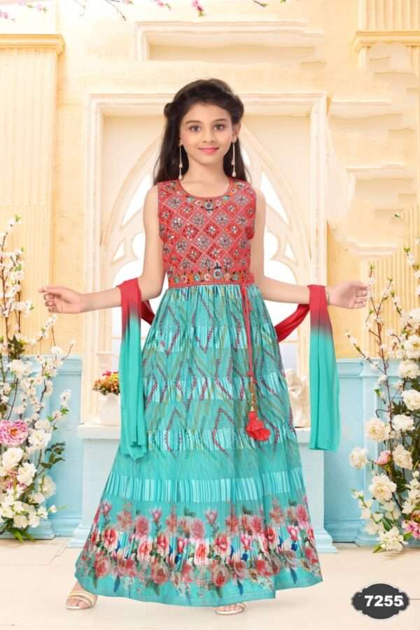 GIRLS Ethnic georgette long frock