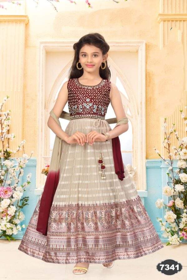 GIRLS EATHNIC GEORGETTE DRESS SET