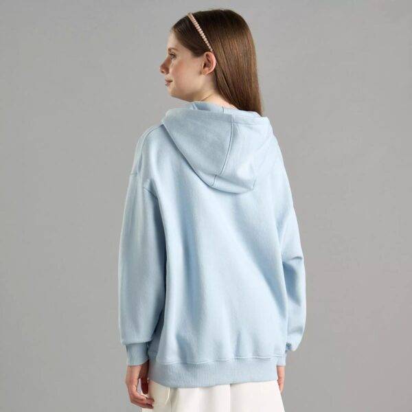 Trendy Light Blue Hoodie for Girls (9-10 Years) - "Follow Your Dreams" Chicago Design - Image 3
