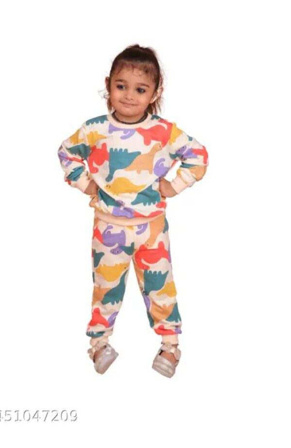 Kids' Dinosaur Printed Co-Ord Set – Sweatshirt and Joggers