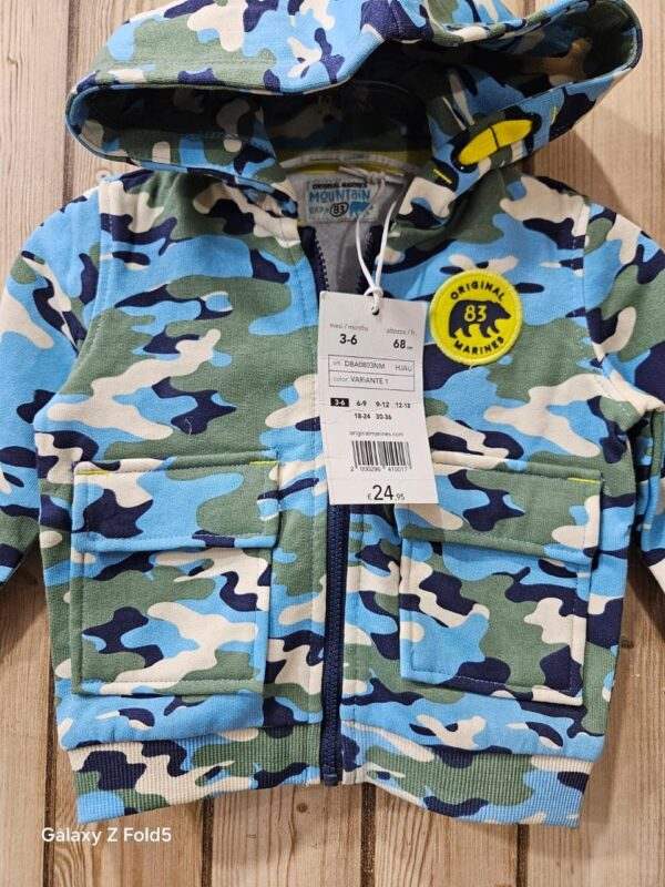 Trendy Camouflage Hooded Jacket for Kids - Image 2