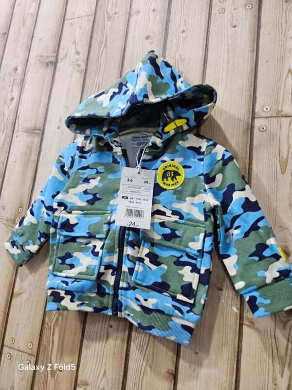 Trendy Camouflage Hooded Jacket for Kids