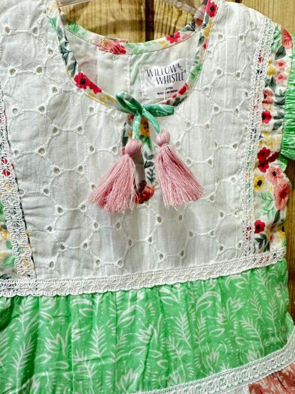 Charming Multi-Patterned Patchwork Dress for Girls - Image 4