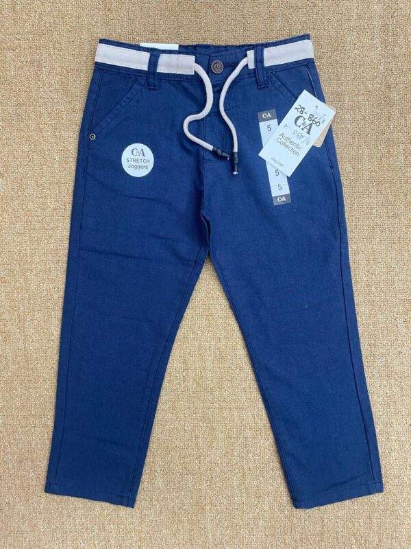 Charming Blue Jogger Pants with Drawstring Waist for Kids