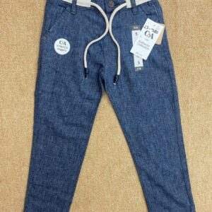 Charming Blue Jogger Pants with White Drawstring for Kids