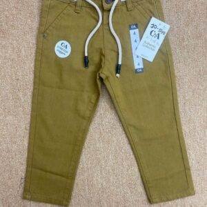 Stylish Mustard Yellow Stretch Jogger Pants for Kids