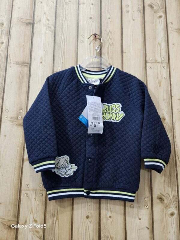 Cozy Bugs Bunny Navy Blue Quilted Jacket for Kids