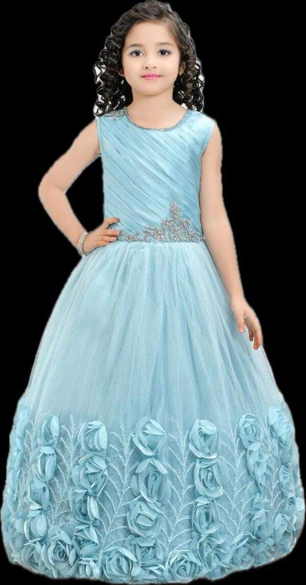 Girls Ethnic Wear Blue Frock