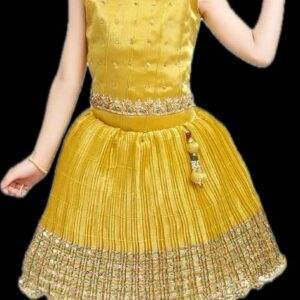 GIRLS EATHNIC GOLD CROP TOP