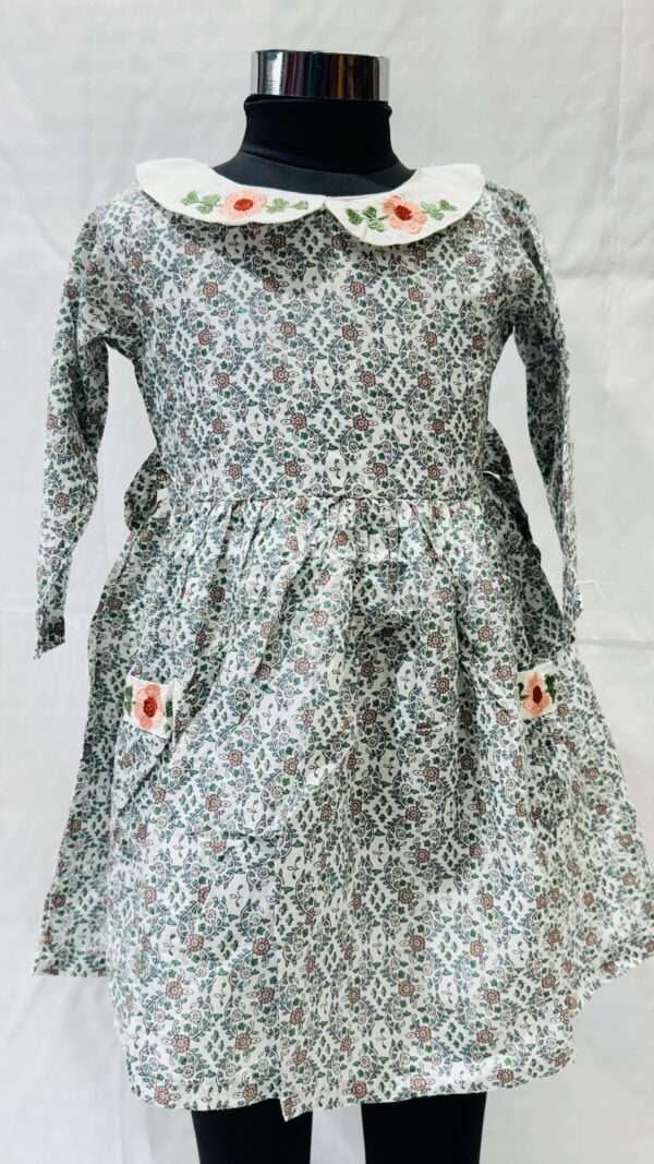 OKAIDI Round Neck embroidery Frock