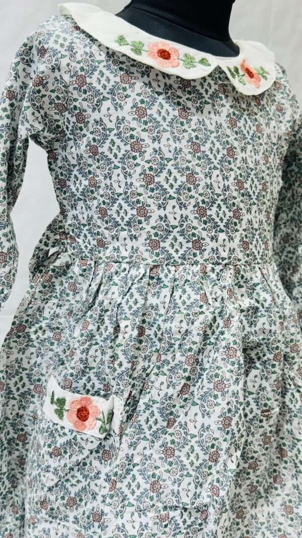 OKAIDI Round Neck embroidery Frock - Image 2