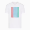 Armani Exchange Men's Regular Fit Cotton Colored Lines Box Logo Tee - Image 4