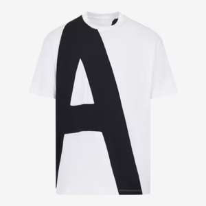 Comfort Fit Crew-Neck T-Shirt With Constrast Logo