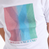 Armani Exchange Men's Regular Fit Cotton Colored Lines Box Logo Tee - Image 3