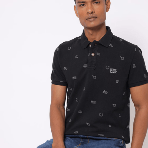Printed Slim Fit Polo T-shirt