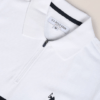 Men Colorblock Polo Neck Pure Cotton White T-Shirt - Image 4